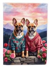 Load image into Gallery viewer, French Bulldog Two Hearts House Flag