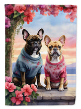 Load image into Gallery viewer, French Bulldog Two Hearts House Flag