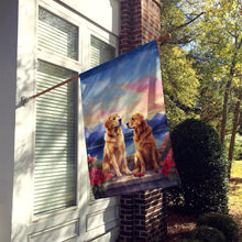 Load image into Gallery viewer, Golden Retriever Two Hearts House Flag