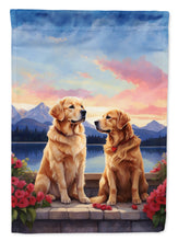 Load image into Gallery viewer, Golden Retriever Two Hearts House Flag