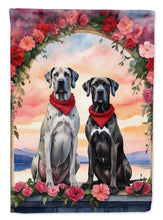 Load image into Gallery viewer, Great Dane Two Hearts House Flag