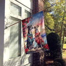Load image into Gallery viewer, Greyhound Two Hearts House Flag
