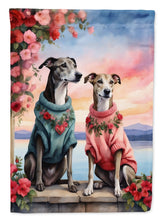Load image into Gallery viewer, Greyhound Two Hearts House Flag