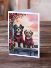 Load image into Gallery viewer, Havanese Two Hearts Greeting Cards - Blank Note Cards – 8-Pack of Artist-Designed Cards with Envelopes