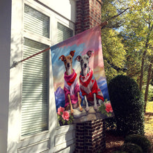 Load image into Gallery viewer, Italian Greyhound Two Hearts House Flag