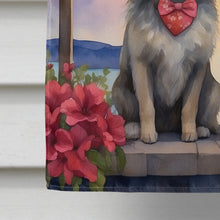 Load image into Gallery viewer, Keeshond Two Hearts House Flag