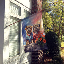Load image into Gallery viewer, Lhasa Apso Two Hearts House Flag