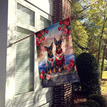 Load image into Gallery viewer, Miniature Pinscher Two Hearts House Flag