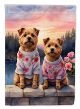 Load image into Gallery viewer, Norfolk Terrier Two Hearts House Flag