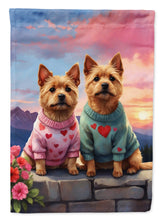 Load image into Gallery viewer, Norwich Terrier Two Hearts House Flag