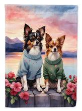 Load image into Gallery viewer, Papillon Two Hearts House Flag