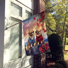 Load image into Gallery viewer, Pekingese Two Hearts House Flag
