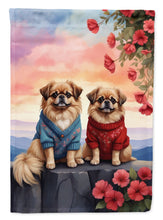Load image into Gallery viewer, Pekingese Two Hearts House Flag