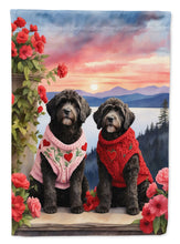 Load image into Gallery viewer, Portuguese Water Dog Two Hearts House Flag