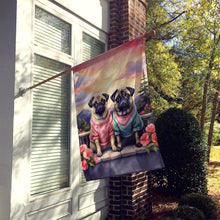 Load image into Gallery viewer, Pug Two Hearts House Flag