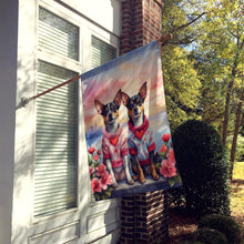Load image into Gallery viewer, Rat Terrier Two Hearts House Flag