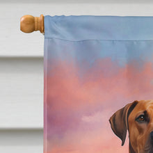 Load image into Gallery viewer, Rhodesian Ridgeback Two Hearts House Flag