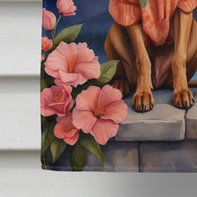 Load image into Gallery viewer, Rhodesian Ridgeback Two Hearts House Flag