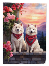 Load image into Gallery viewer, Samoyed Two Hearts House Flag