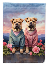 Load image into Gallery viewer, Shar Pei Two Hearts House Flag