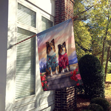 Load image into Gallery viewer, Sheltie Two Hearts House Flag