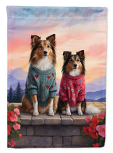 Load image into Gallery viewer, Sheltie Two Hearts House Flag