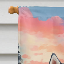 Load image into Gallery viewer, Siberian Husky Two Hearts House Flag