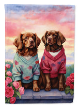 Load image into Gallery viewer, Sussex Spaniel Two Hearts House Flag