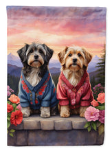 Load image into Gallery viewer, Tibetan Terrier Two Hearts House Flag