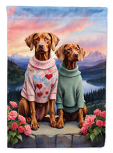 Load image into Gallery viewer, Vizsla Two Hearts House Flag