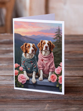 Load image into Gallery viewer, Welsh Springer Spaniel Two Hearts Greeting Cards - Blank Note Cards – 8-Pack of Artist-Designed Cards with Envelopes