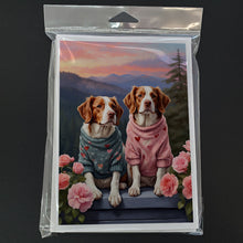 Load image into Gallery viewer, Welsh Springer Spaniel Two Hearts Greeting Cards - Blank Note Cards – 8-Pack of Artist-Designed Cards with Envelopes