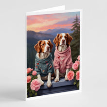 Load image into Gallery viewer, Welsh Springer Spaniel Two Hearts Greeting Cards - Blank Note Cards – 8-Pack of Artist-Designed Cards with Envelopes