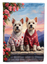 Load image into Gallery viewer, Westie Two Hearts House Flag