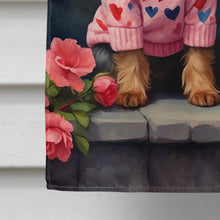 Load image into Gallery viewer, Yorkshire Terrier Two Hearts House Flag