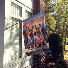 Load image into Gallery viewer, Yorkshire Terrier Two Hearts House Flag