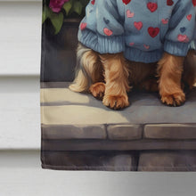 Load image into Gallery viewer, Yorkshire Terrier Two Hearts House Flag