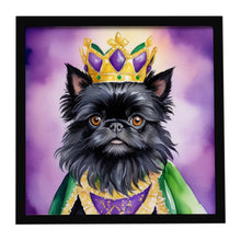 Load image into Gallery viewer, Affenpinscher King of Mardi Gras Framed Metal Print