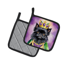 Load image into Gallery viewer, Affenpinscher King of Mardi Gras Pot Holders - Set of 2 Decorative Kitchen Helpers | Made in the USA