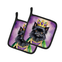 Load image into Gallery viewer, Affenpinscher King of Mardi Gras Pot Holders - Set of 2 Decorative Kitchen Helpers | Made in the USA