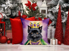 Load image into Gallery viewer, Affenpinscher King of Mardi Gras Throw Pillow - 14x14 Decorative Pillow – Art for Your Home &amp; Patio