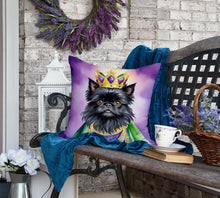 Load image into Gallery viewer, Affenpinscher King of Mardi Gras Throw Pillow