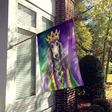 Load image into Gallery viewer, Afghan Hound King of Mardi Gras House Flag