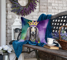 Load image into Gallery viewer, Afghan Hound King of Mardi Gras Throw Pillow