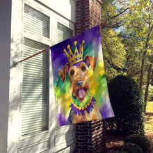 Load image into Gallery viewer, Airedale Terrier King of Mardi Gras House Flag