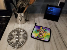 Load image into Gallery viewer, Airedale Terrier King of Mardi Gras Pot Holders - Set of 2 Decorative Kitchen Helpers | Made in the USA