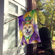 Load image into Gallery viewer, Akita King of Mardi Gras House Flag