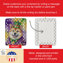 Load image into Gallery viewer, Akita King of Mardi Gras Porcelain Ornament