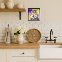 Load image into Gallery viewer, Akita King of Mardi Gras Framed Metal Print