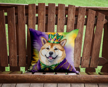 Load image into Gallery viewer, Akita King of Mardi Gras Throw Pillow - 14x14 Decorative Pillow – Art for Your Home &amp; Patio